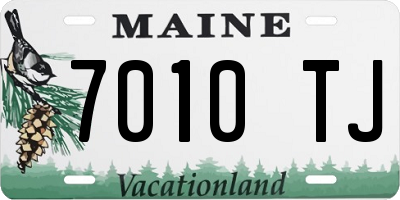 ME license plate 7010TJ
