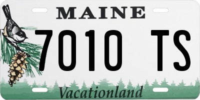 ME license plate 7010TS