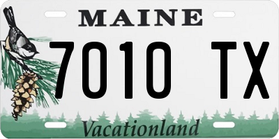 ME license plate 7010TX