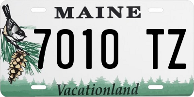 ME license plate 7010TZ
