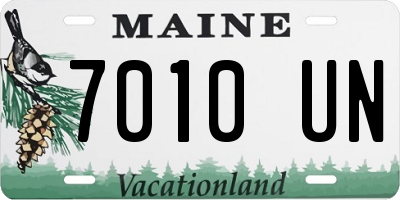 ME license plate 7010UN