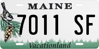 ME license plate 7011SF