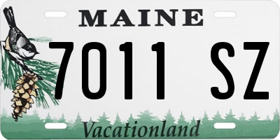 ME license plate 7011SZ