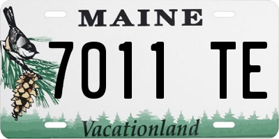 ME license plate 7011TE