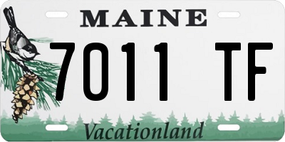 ME license plate 7011TF