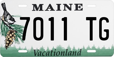 ME license plate 7011TG