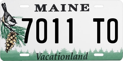 ME license plate 7011TO
