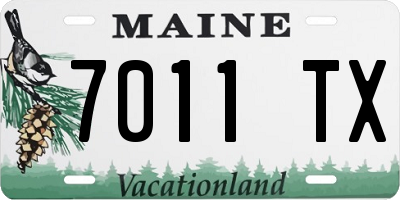 ME license plate 7011TX