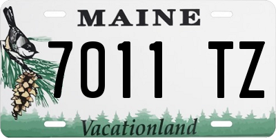 ME license plate 7011TZ