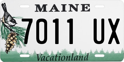 ME license plate 7011UX