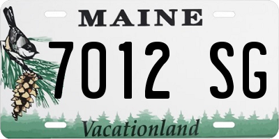 ME license plate 7012SG