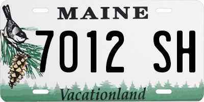 ME license plate 7012SH