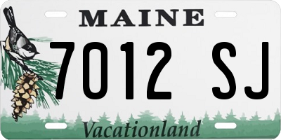 ME license plate 7012SJ