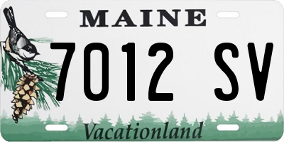 ME license plate 7012SV