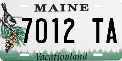 ME license plate 7012TA
