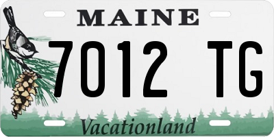 ME license plate 7012TG