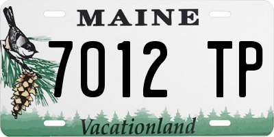 ME license plate 7012TP