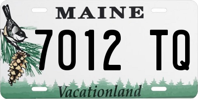 ME license plate 7012TQ