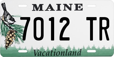 ME license plate 7012TR
