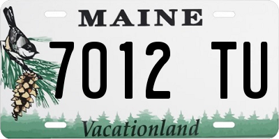 ME license plate 7012TU