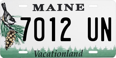 ME license plate 7012UN