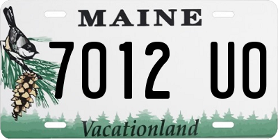 ME license plate 7012UO