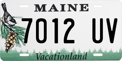 ME license plate 7012UV