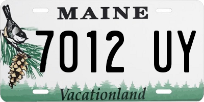 ME license plate 7012UY