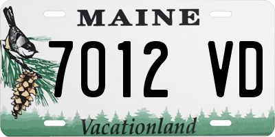 ME license plate 7012VD