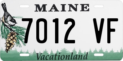 ME license plate 7012VF