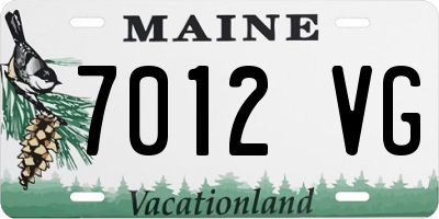 ME license plate 7012VG