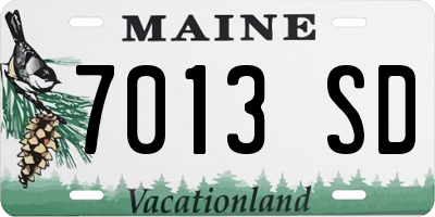 ME license plate 7013SD