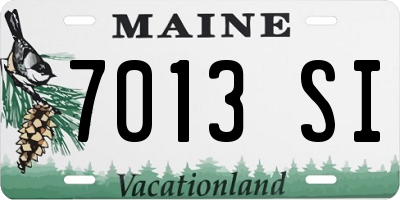 ME license plate 7013SI