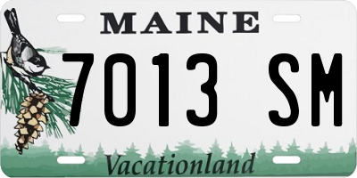 ME license plate 7013SM