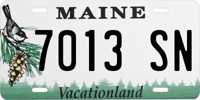 ME license plate 7013SN