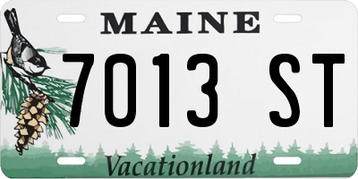 ME license plate 7013ST