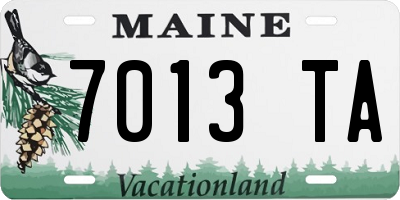 ME license plate 7013TA