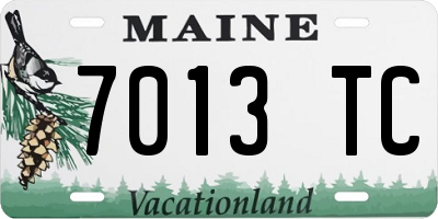 ME license plate 7013TC