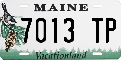 ME license plate 7013TP