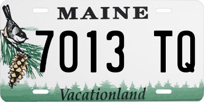 ME license plate 7013TQ