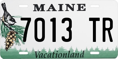 ME license plate 7013TR