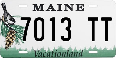 ME license plate 7013TT