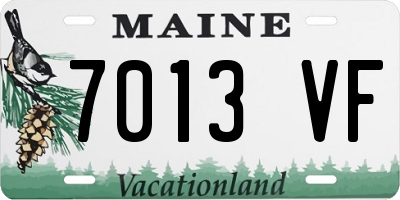 ME license plate 7013VF