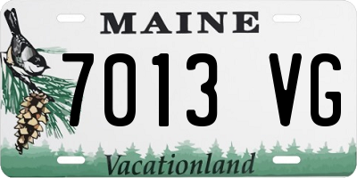 ME license plate 7013VG