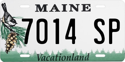 ME license plate 7014SP