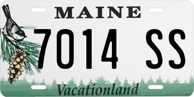 ME license plate 7014SS