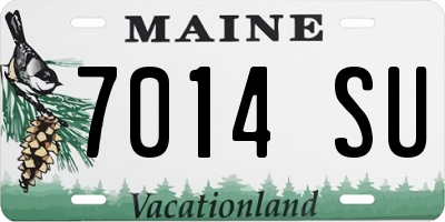 ME license plate 7014SU
