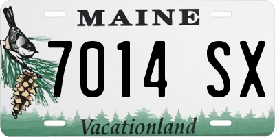 ME license plate 7014SX