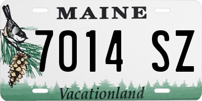 ME license plate 7014SZ