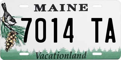 ME license plate 7014TA